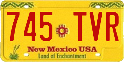 NM license plate 745TVR