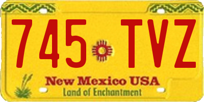 NM license plate 745TVZ