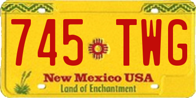 NM license plate 745TWG
