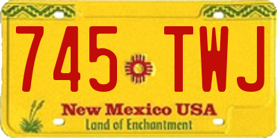 NM license plate 745TWJ
