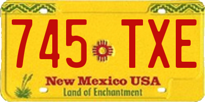 NM license plate 745TXE