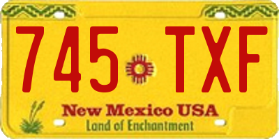 NM license plate 745TXF