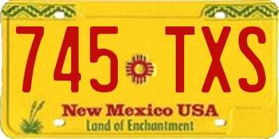 NM license plate 745TXS