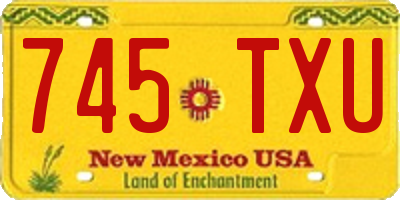 NM license plate 745TXU