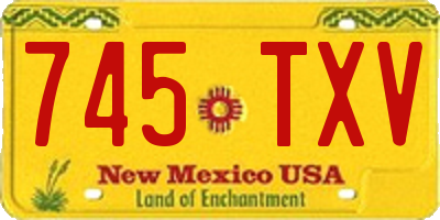 NM license plate 745TXV