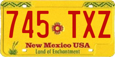 NM license plate 745TXZ