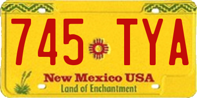 NM license plate 745TYA