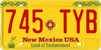 NM license plate 745TYB