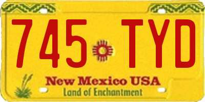 NM license plate 745TYD