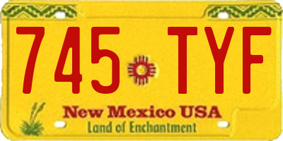 NM license plate 745TYF