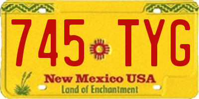 NM license plate 745TYG