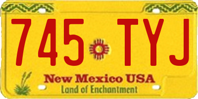 NM license plate 745TYJ