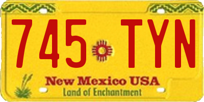 NM license plate 745TYN