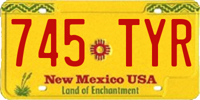 NM license plate 745TYR