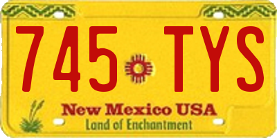NM license plate 745TYS