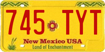 NM license plate 745TYT