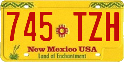 NM license plate 745TZH