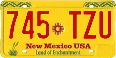 NM license plate 745TZU