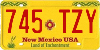 NM license plate 745TZY