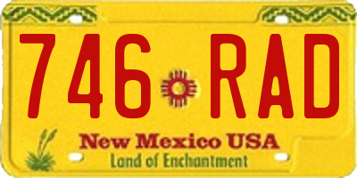 NM license plate 746RAD