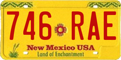 NM license plate 746RAE