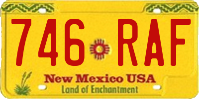 NM license plate 746RAF