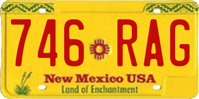 NM license plate 746RAG