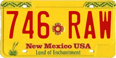NM license plate 746RAW