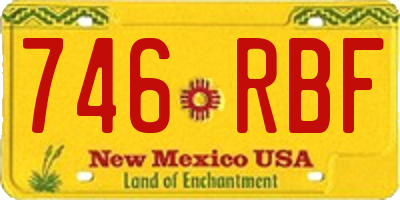 NM license plate 746RBF