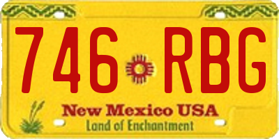 NM license plate 746RBG