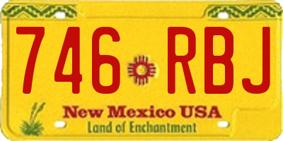 NM license plate 746RBJ