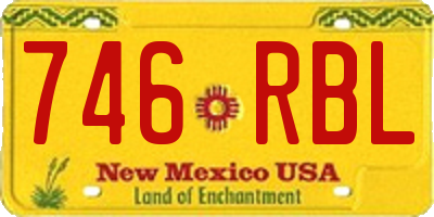 NM license plate 746RBL