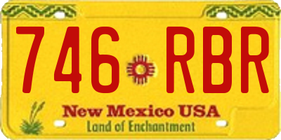 NM license plate 746RBR