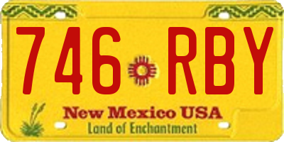 NM license plate 746RBY