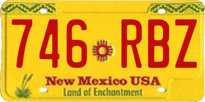 NM license plate 746RBZ