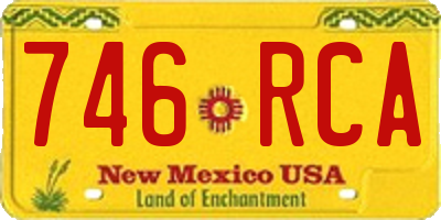 NM license plate 746RCA