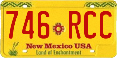 NM license plate 746RCC