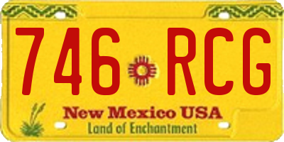 NM license plate 746RCG