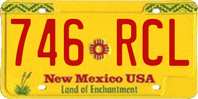 NM license plate 746RCL
