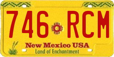 NM license plate 746RCM