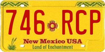 NM license plate 746RCP