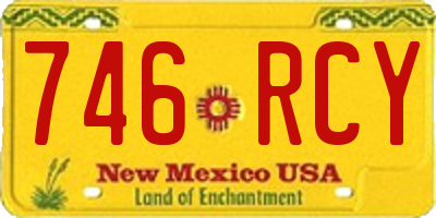 NM license plate 746RCY