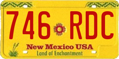 NM license plate 746RDC