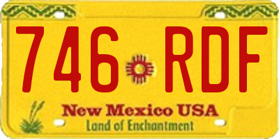 NM license plate 746RDF