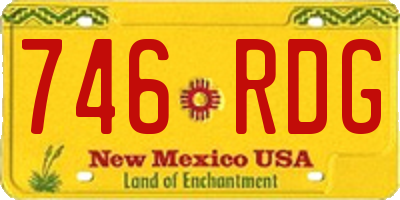 NM license plate 746RDG