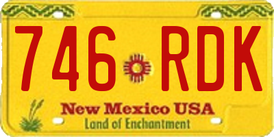 NM license plate 746RDK