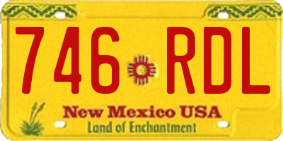 NM license plate 746RDL