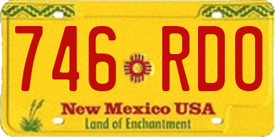 NM license plate 746RDO