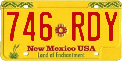 NM license plate 746RDY