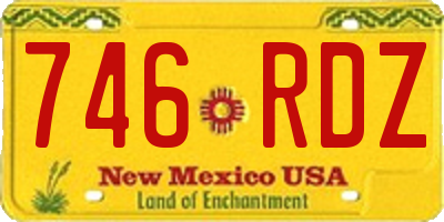 NM license plate 746RDZ